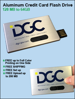 Aluminum Credit Card Flash Drive